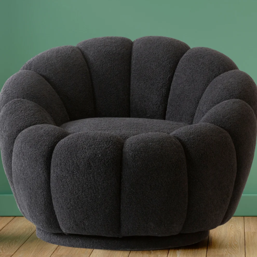 Bekaliving - Potter Quilted Swivel Leg Teddy Armchair