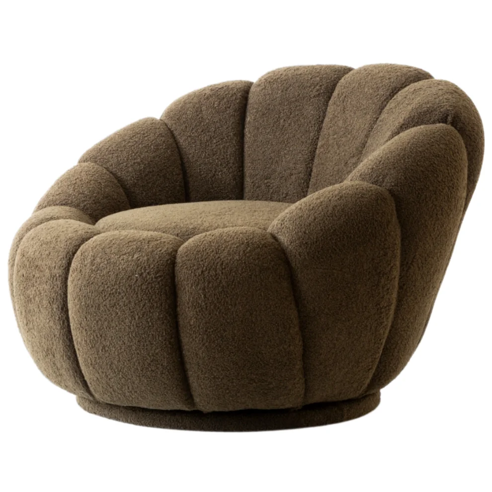 Bekaliving - Potter Quilted Swivel Leg Teddy Armchair