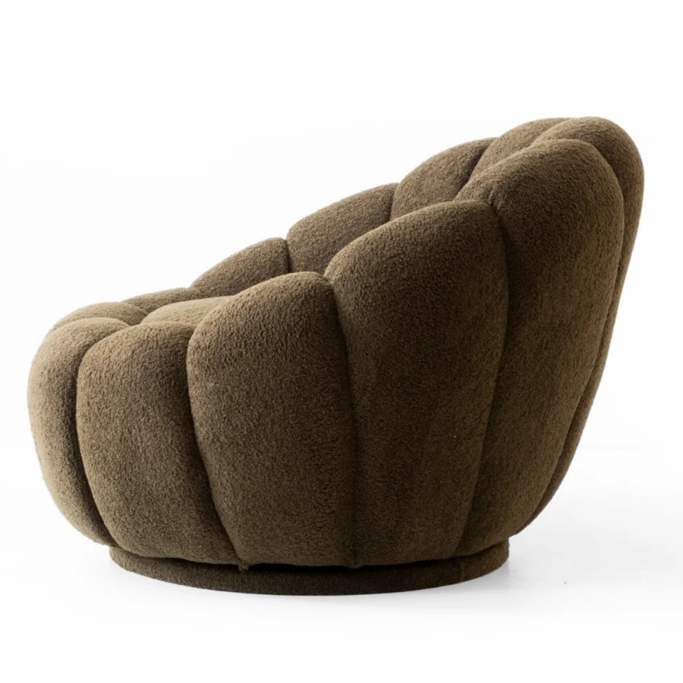 Bekaliving - Potter Quilted Swivel Leg Teddy Armchair