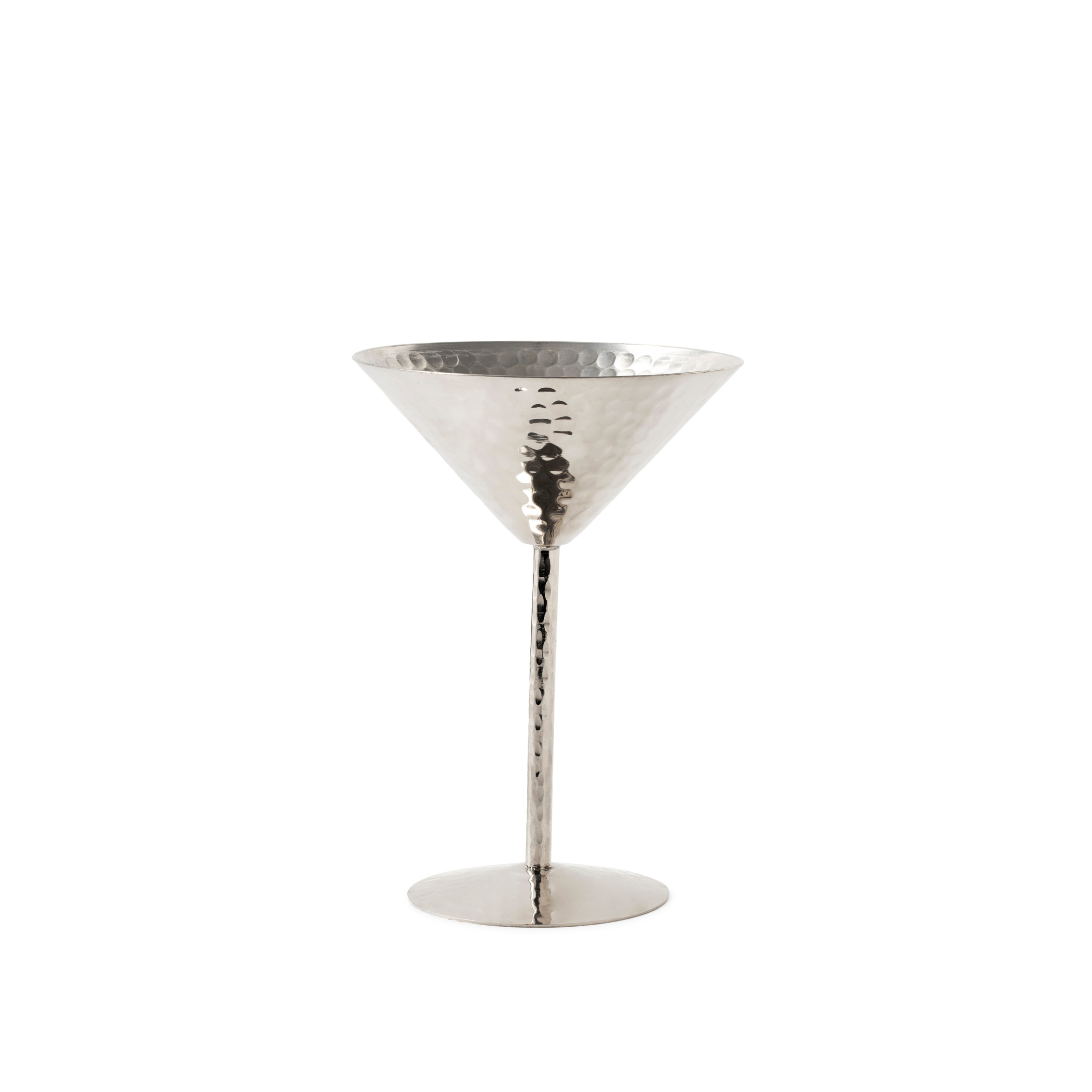 Imperial Nickel Hammered Martini Glass