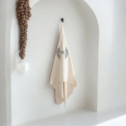 Lofuta - As Above So Below Symbol Embroidered Turkish Towel