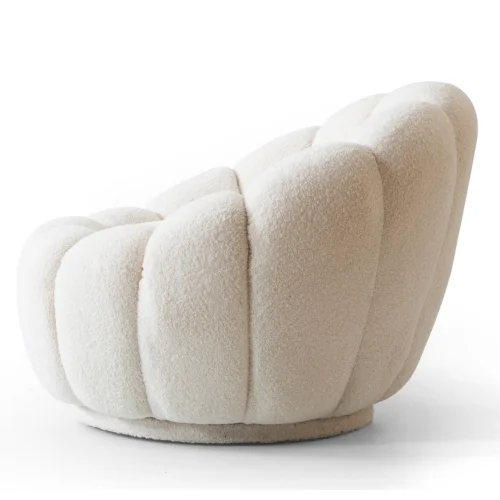 Beka Living - Potter Quilted Swivel Leg Teddy Armchair