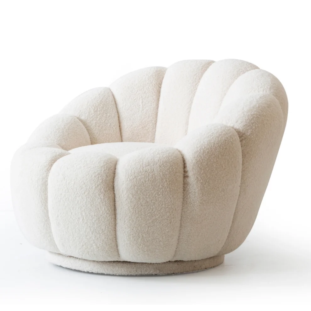 Bekaliving - Potter Quilted Swivel Leg Teddy Armchair