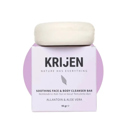 Krijen - Moisturizing Effective Allantoin & Aloe Vera Face And Body Cleansing Bar 95 Gr