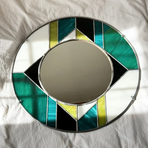 Maja Stained Glass & Mosaic - Stained Glass Mirror