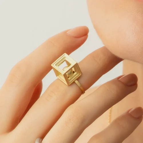 Hi Little Things - Cube Ring