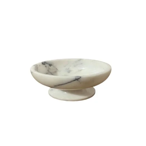 I Concept - Telkhin Marble Footed Snack Bowl Lilac 12