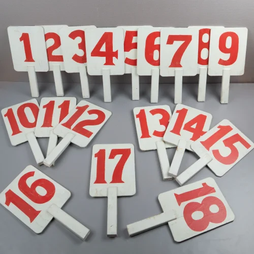 Gınni Dudu - Set Of 18 Auction Bidding Numbers