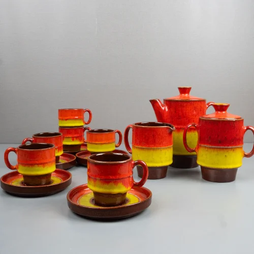 Gınni Dudu - Lava Ceramic Coffee Set