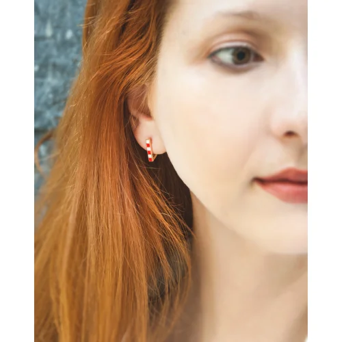 Lena Muar - Piano Rosso Earring