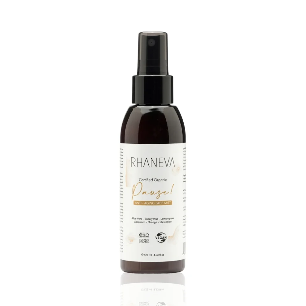 RHANEVA - Pause Anti-aging Face Mist, Certified Organic & Vegan, 125 Ml