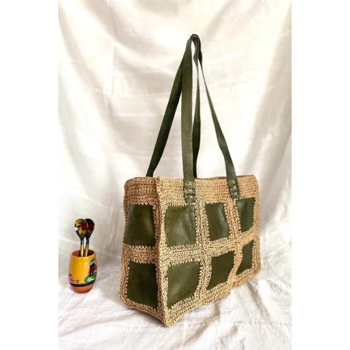 Vayu - Crochet Bag With Vegan Leather Patchwork