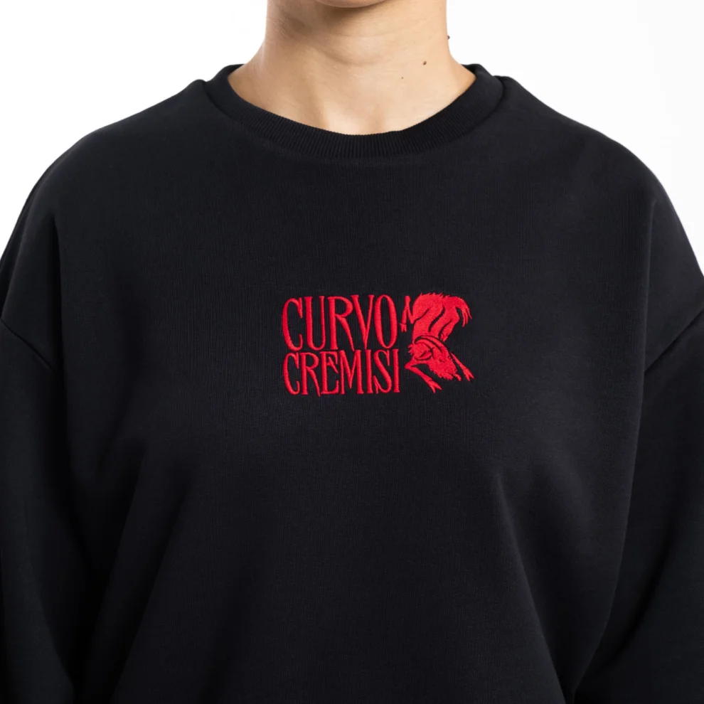 Curvo Cremisi - Oversize Sweatshirt