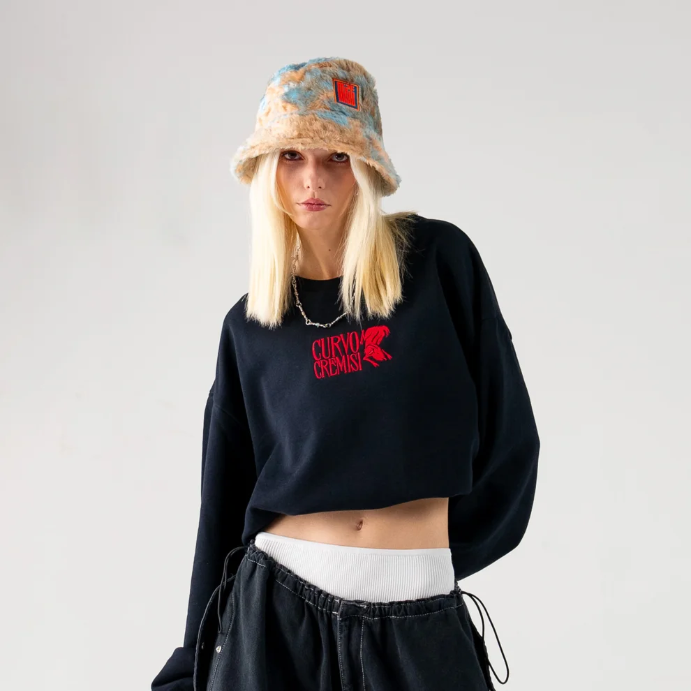 Curvo Cremisi - Oversize Sweatshirt