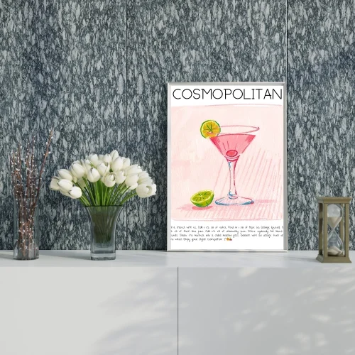 Muff Atelier - Cosmopolitan Cocktail Art Print Poster