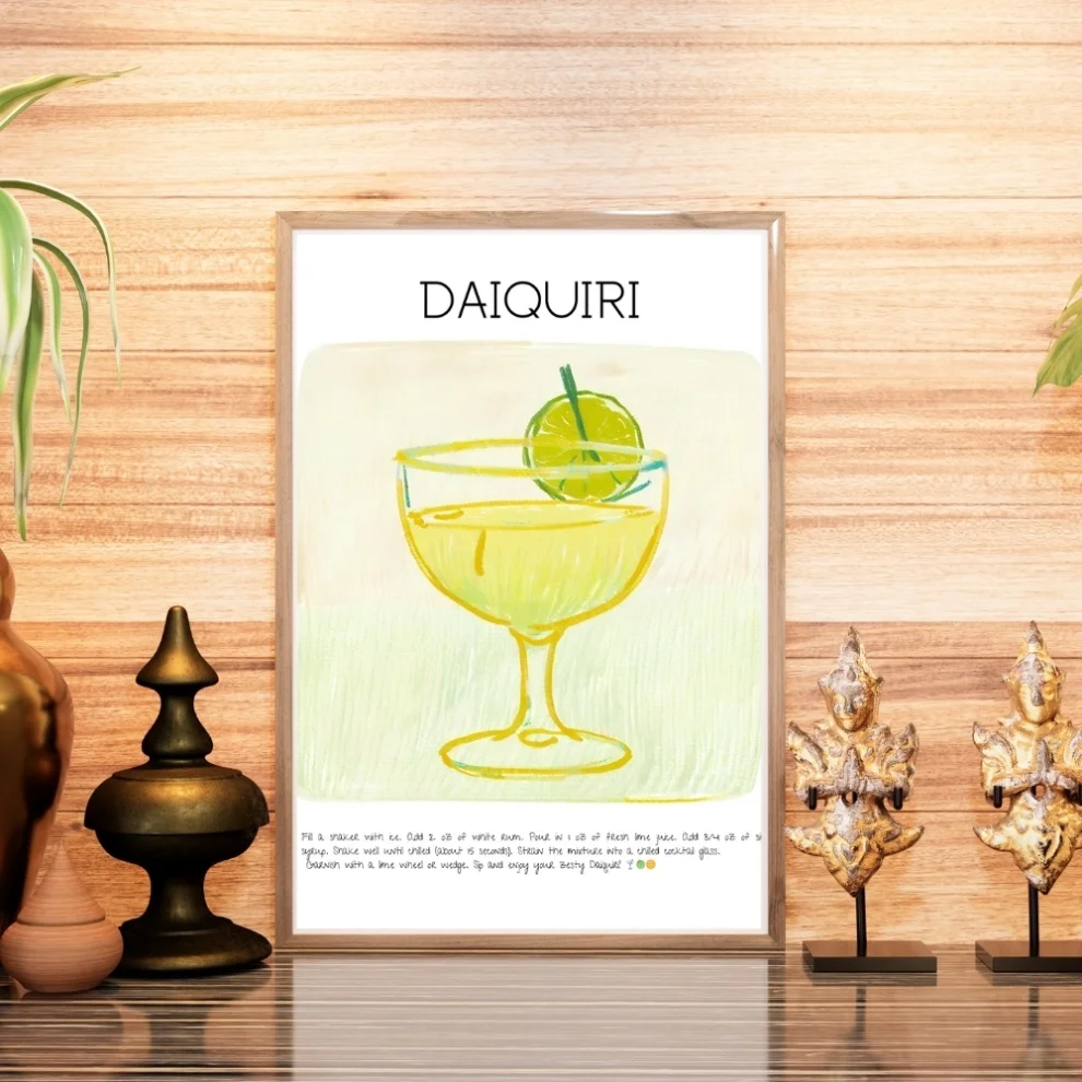 Muff Atelier - Daiquiri Cocktail Art Print Poster
