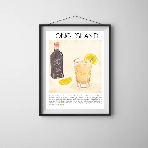 Muff Atelier - Long Island Ice Tea Cocktail Art Print Poster