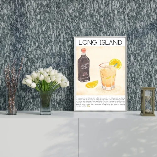Muff Atelier - Long Island Ice Tea Cocktail Art Print Poster