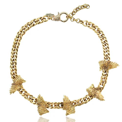 Bayemeyc - Feather Gold Plated Choker Necklace