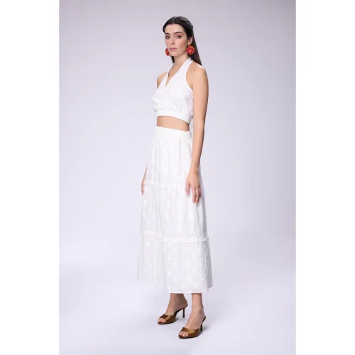 House of IKA - Broderie Elastic Waistband Skirt