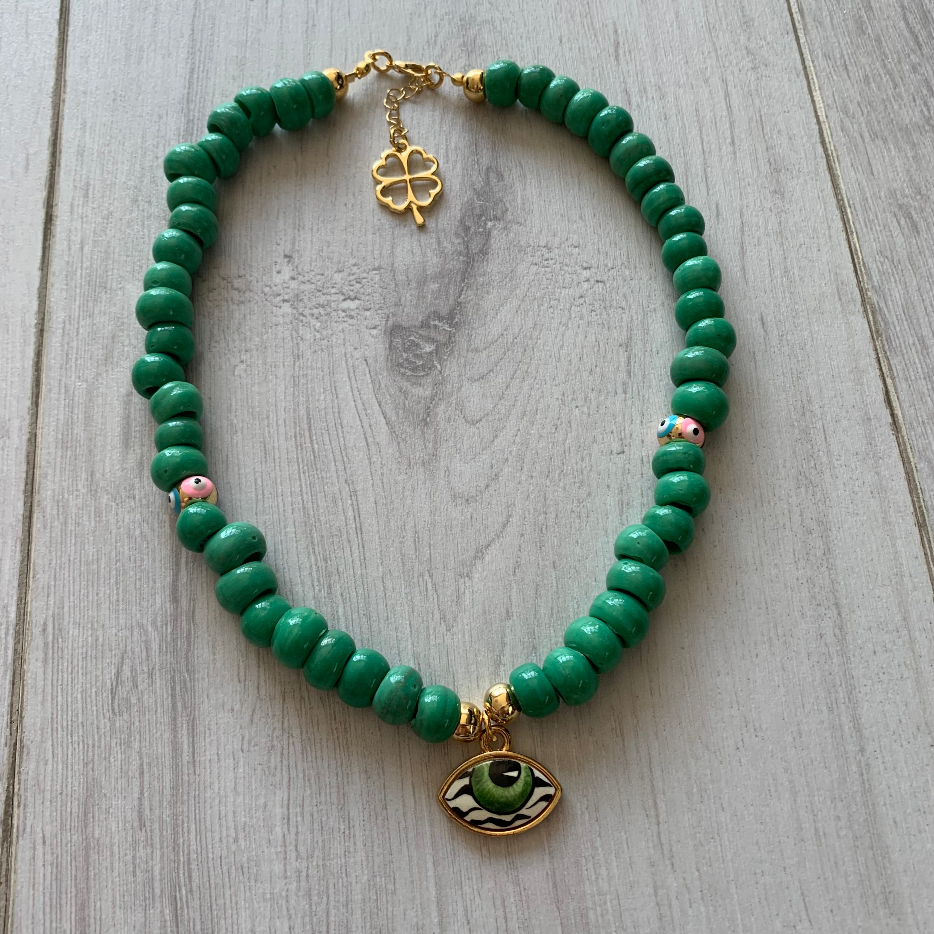 Bodrum Bead Necklace With Evel Eye