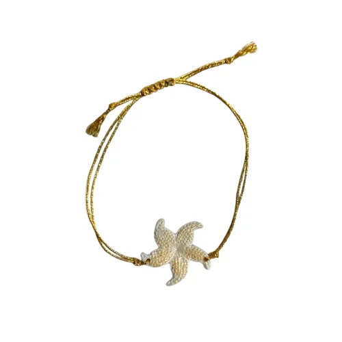 Daisy Lazy Creations - Adjustable Gold Rope Detailed Star Bracelet