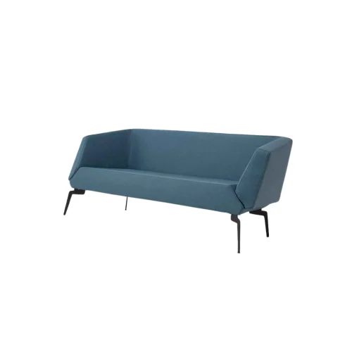 Bekaliving - Allegro Metal Leg Leather Triple Sofa