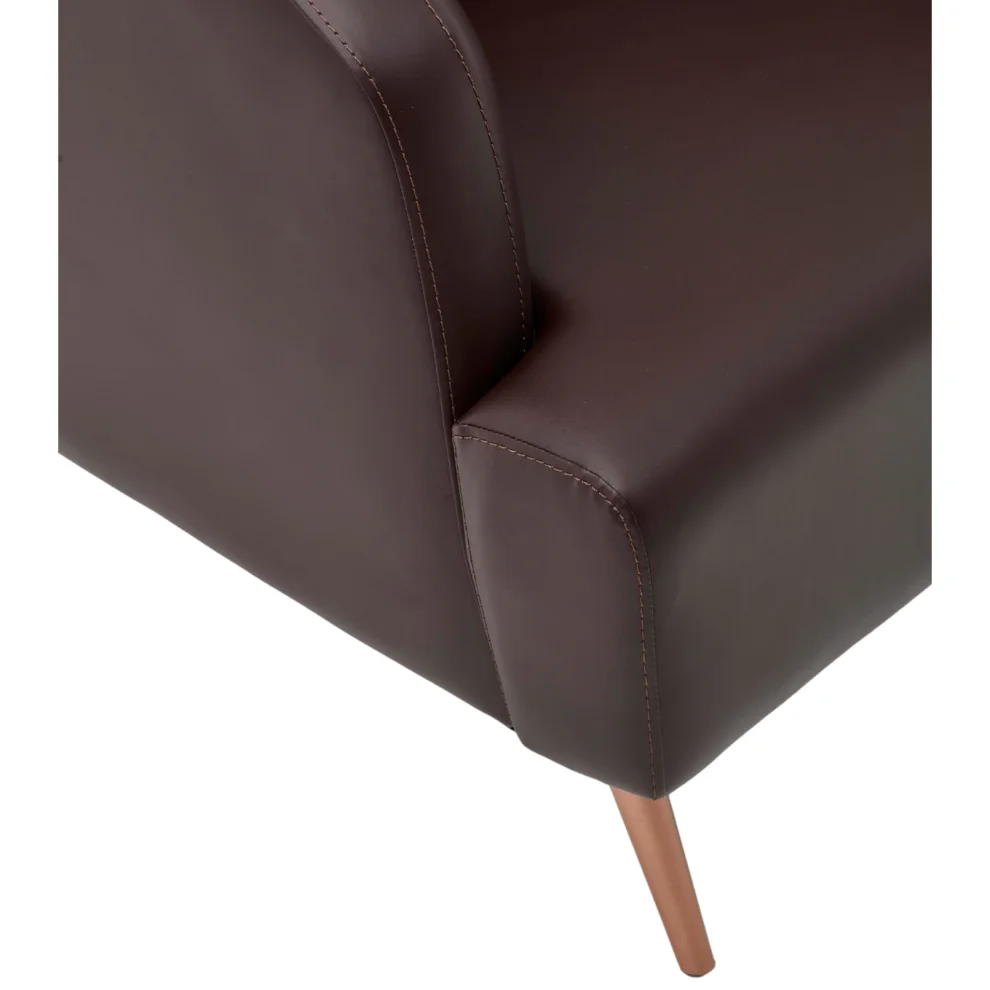 Bekaliving - Calzoni Metal Leg Leather Armchair