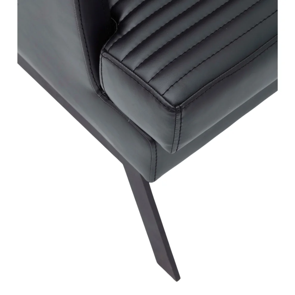 Bekaliving - Ganzio Metal Leg Leather Armchair