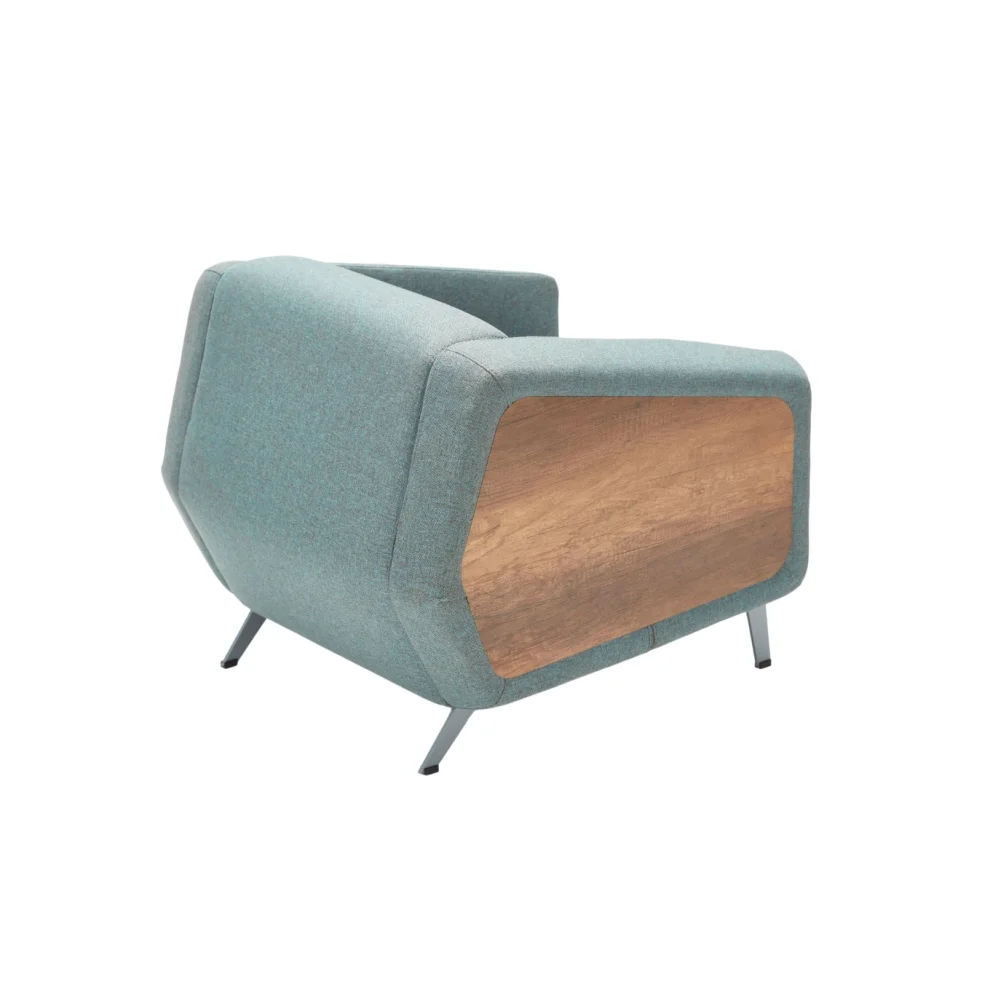 Bekaliving - Sovza Metal Leg Wood Detail Armchair