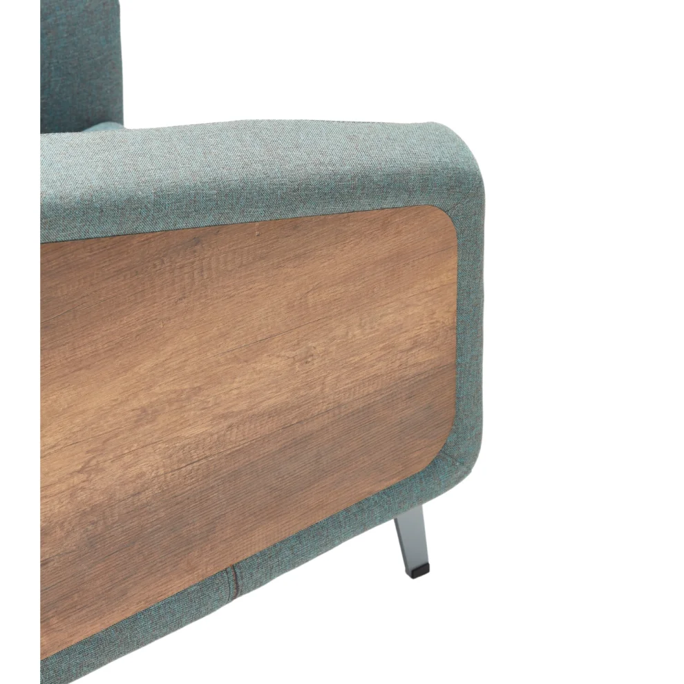 Bekaliving - Sovza Metal Leg Wood Detail Armchair