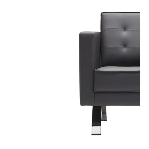 Beka Living - Zirum Metal Leg Quilted Leather Armchair