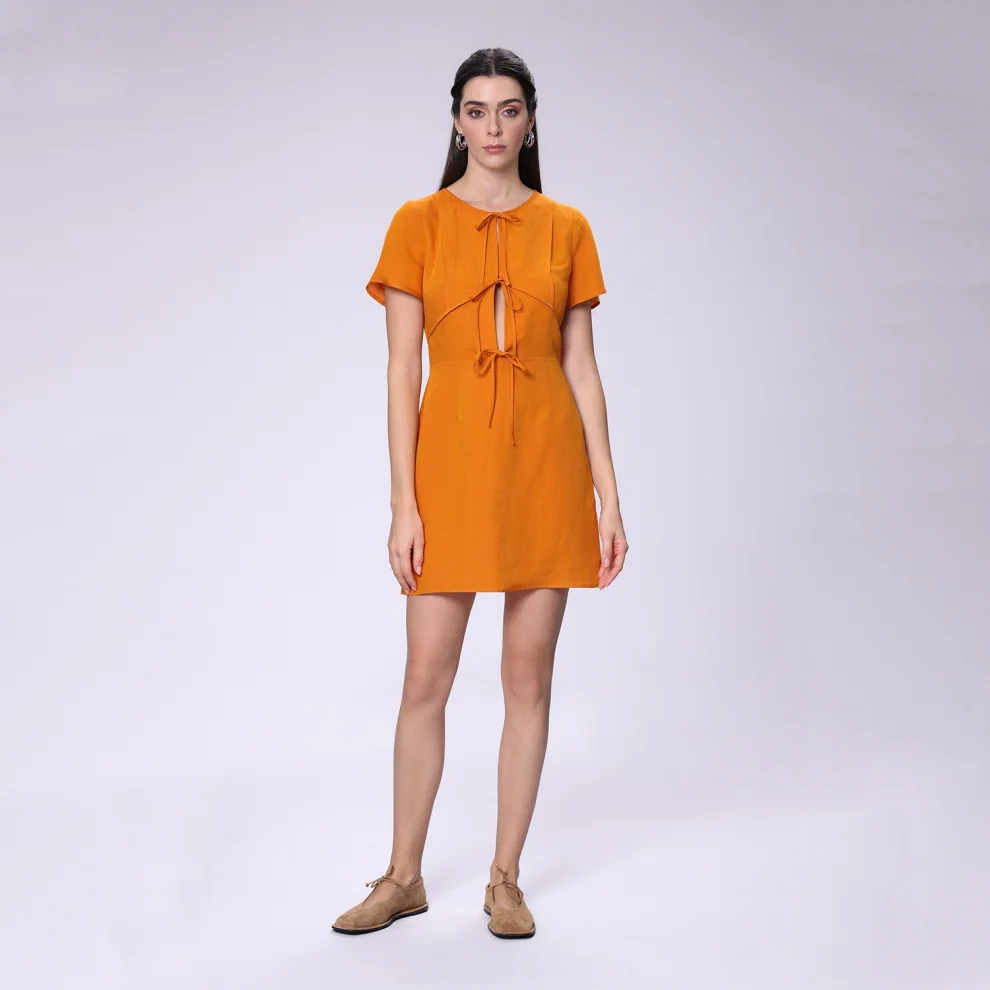 House of IKA - Linen Tied Dress