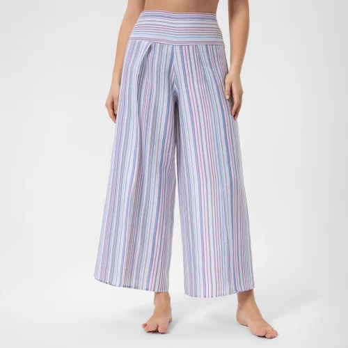 Jade and Mate	 - Colorful Stripes Yırtmaçlı Pantolon