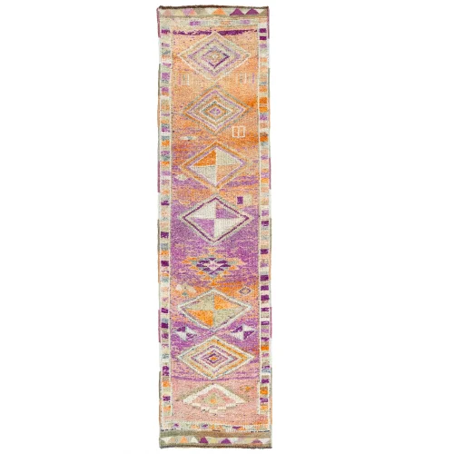 Soho Antiq - Abek Colorful Hand-woven Wool Herki Runner 73x318 Cm