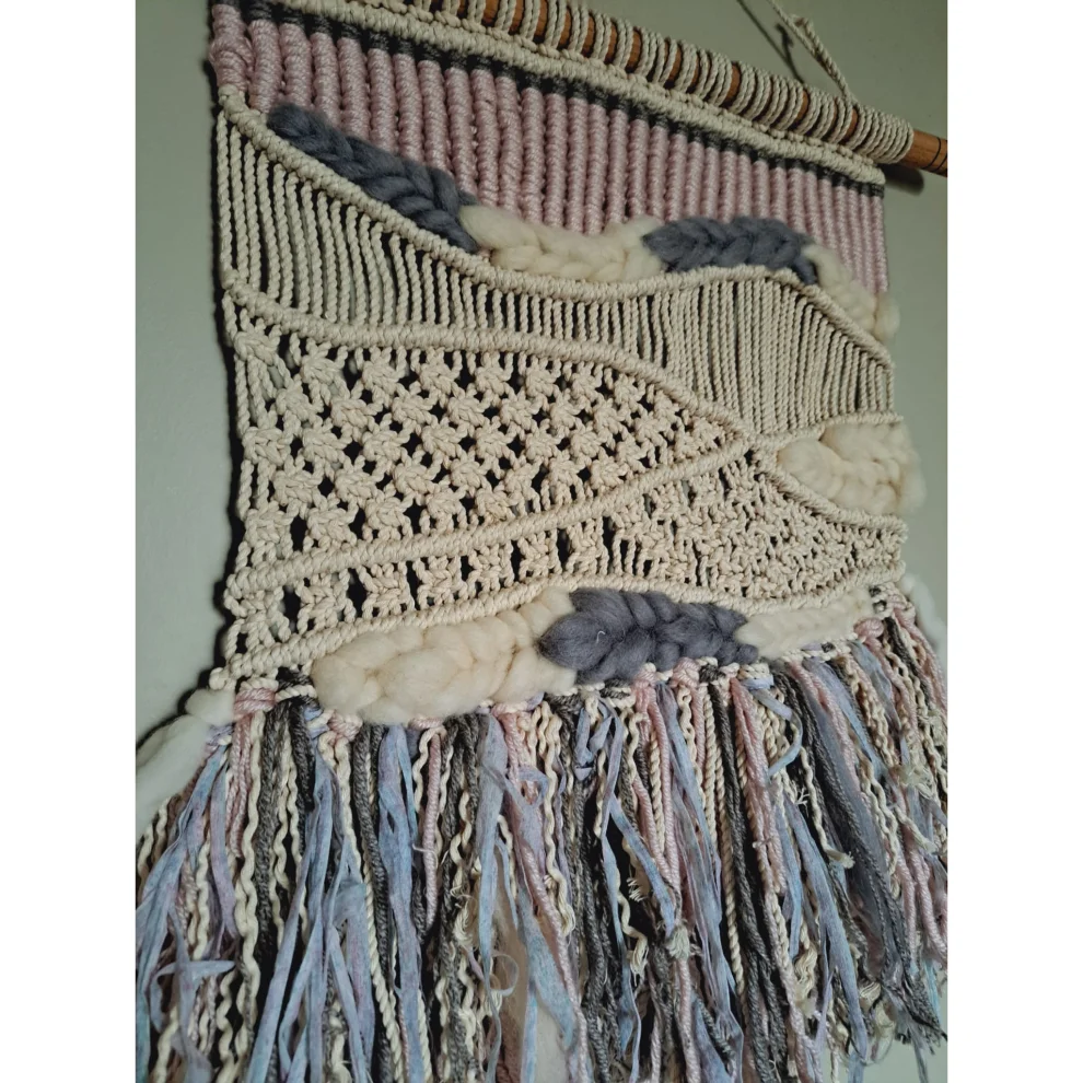 2 Stories - Grey Weaved Wall Hanging
