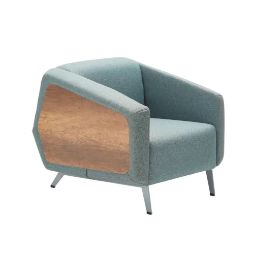 Beka Living - Sovza Metal Leg Wood Detail Armchair