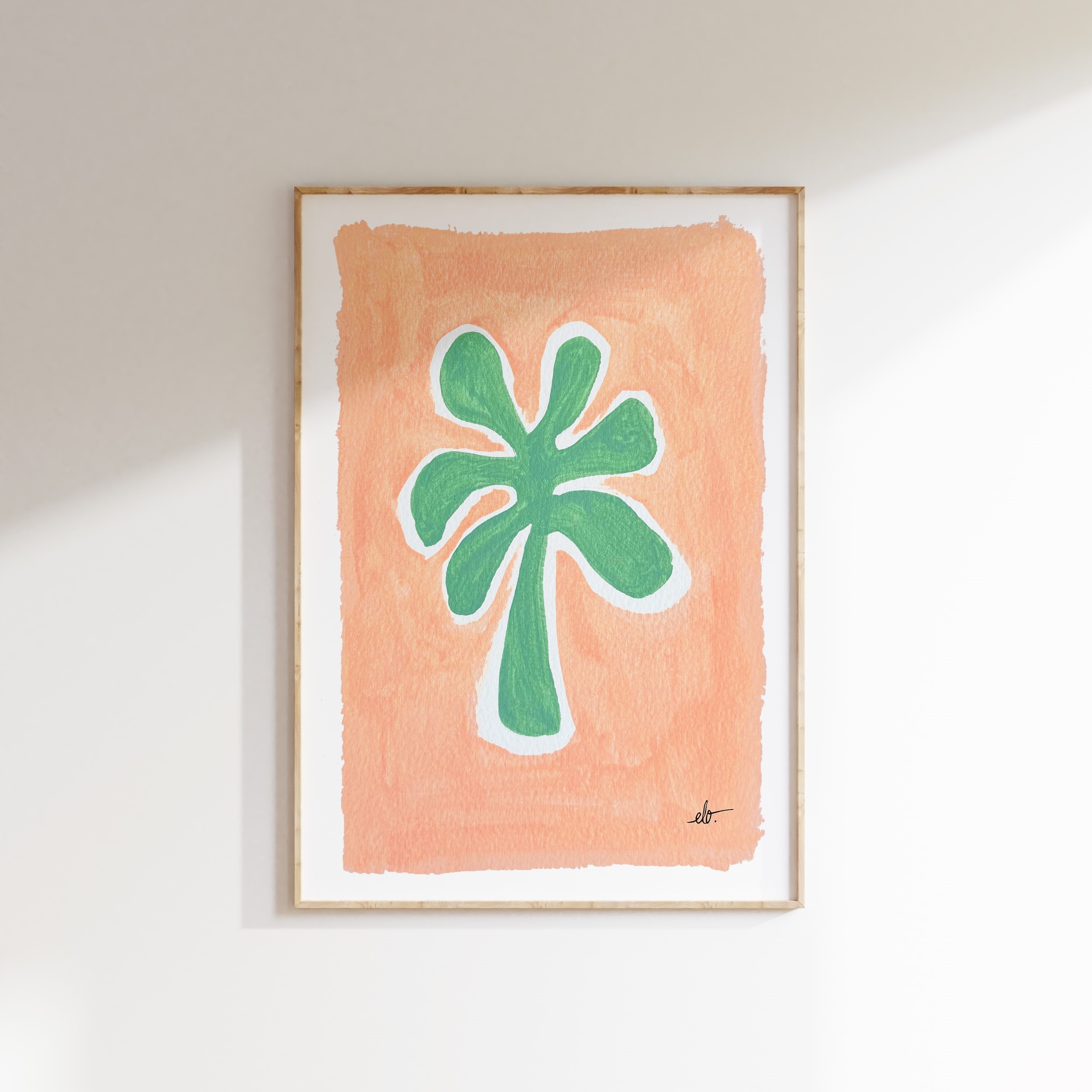 Pastel 1 - Palm Tree Art Print