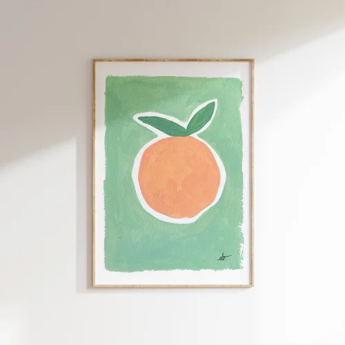 Elif Işık Töreci - Pastel 2- Orange Art Print