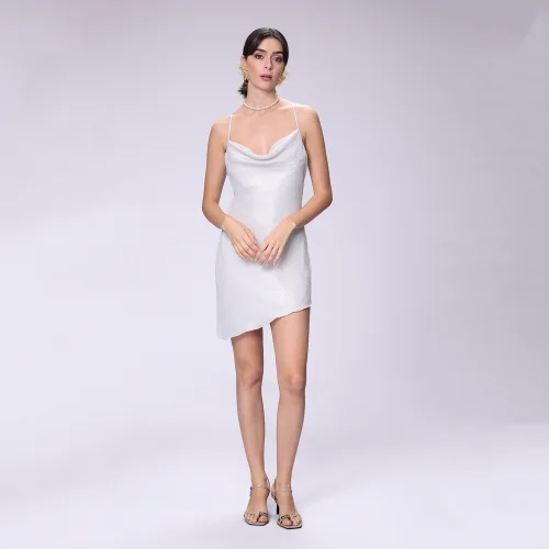 House of IKA - Shimmery Cowl Neck Dress