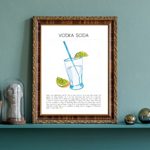 Muff Atelier - Vodka Soda Art Print Poster No:2