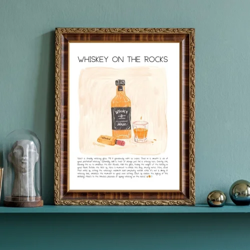 Muff Atelier - Whiskey On The Rocks Art Print Poster