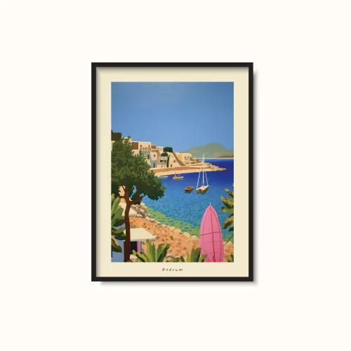 illustro - Bodrum Muğla - Unique Poster Art Print