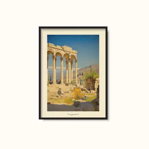illustro - Pergamon Izmir - Özgün Tasarım Poster Art Print
