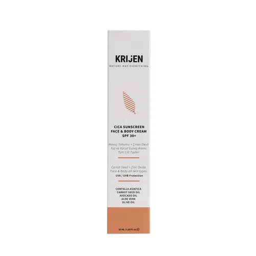 Krijen - 30+ Spf Güneş Koruyucu Cıca Yüz Ve Vücut Kremi 50 Gr