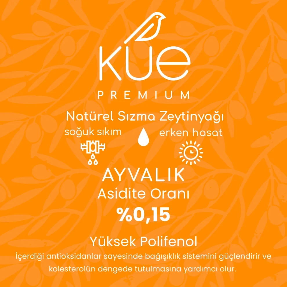 Kue Olive Oil - Premium Seri Erken Hasat Soğuk Sıkım Natürel Sızma Zeytinyağı 500 Ml