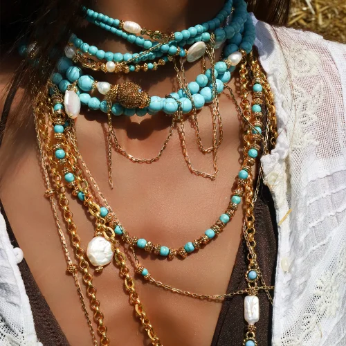 Bayemeyc - Gitano Turquoise Natural Stone Necklace