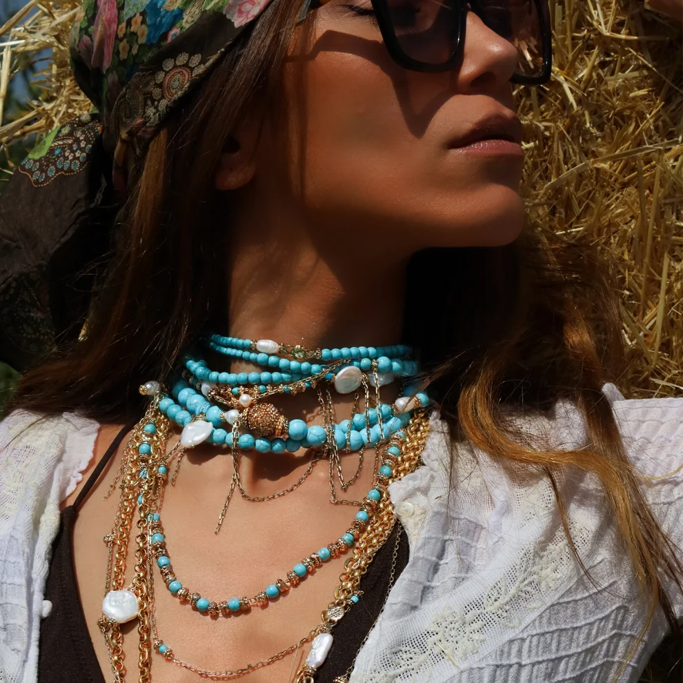 Bayemeyc - Gitano Turquoise Natural Stone Necklace
