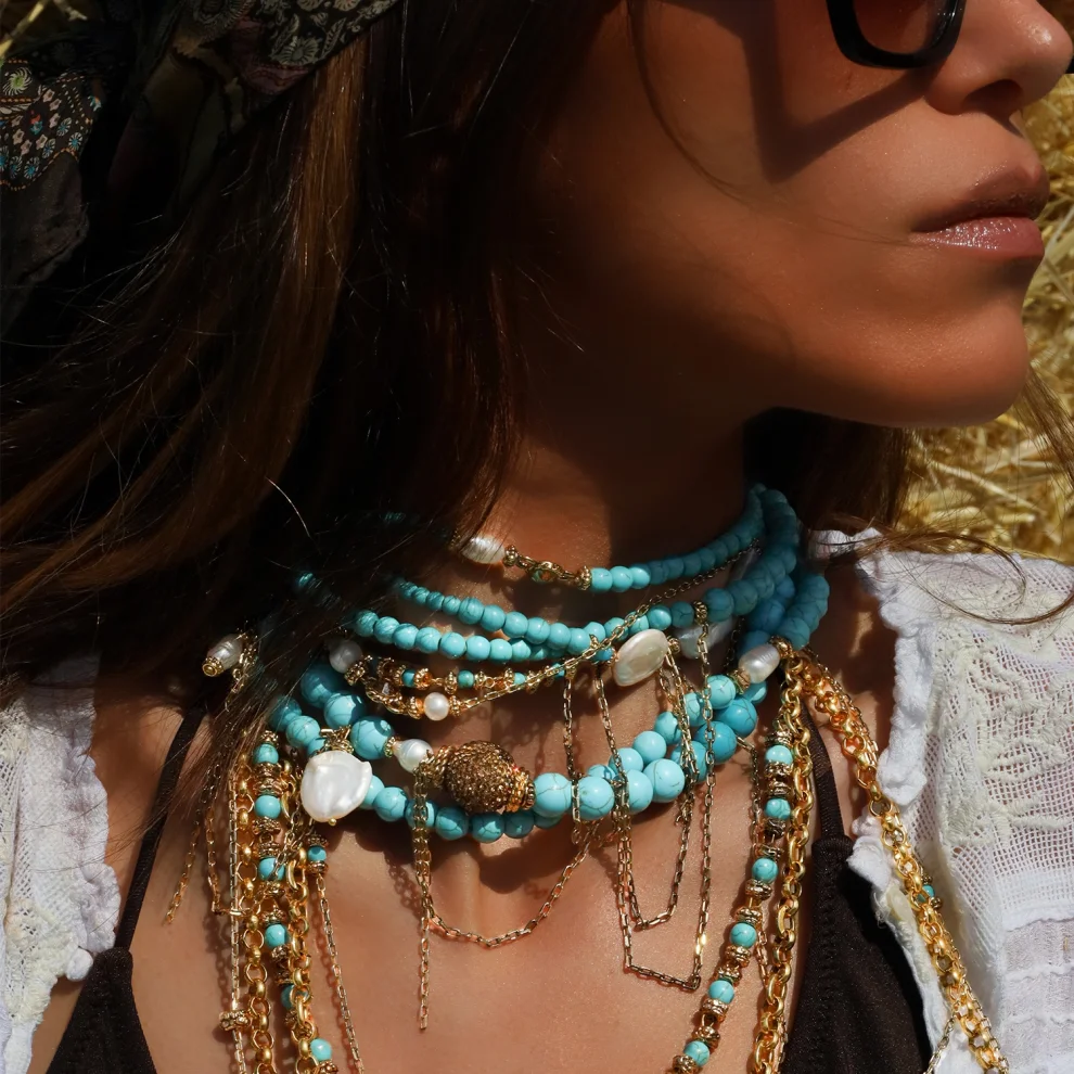 Bayemeyc - Gitano Turquoise Natural Stone Necklace