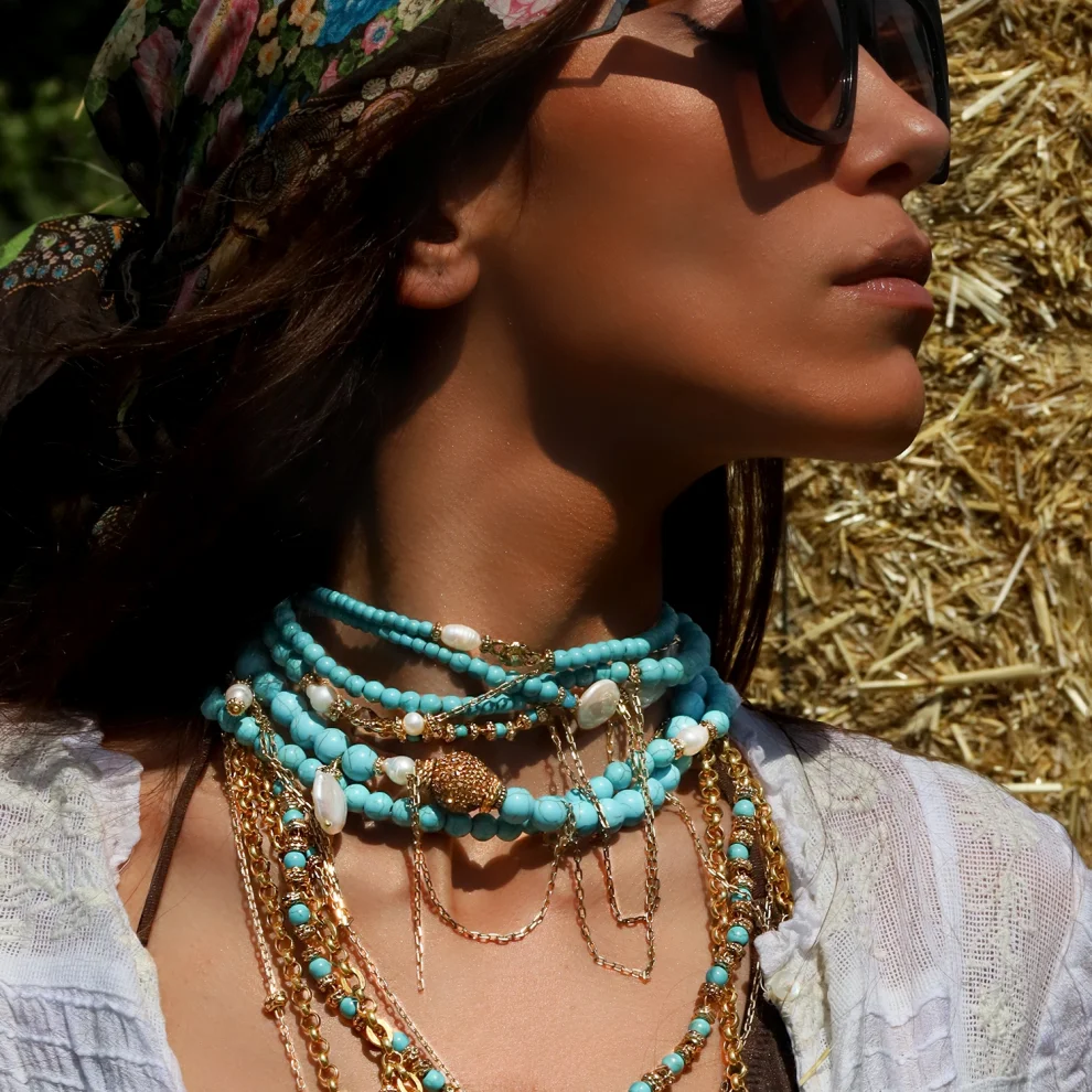 Bayemeyc - Gitano Turquoise Natural Stone Necklace